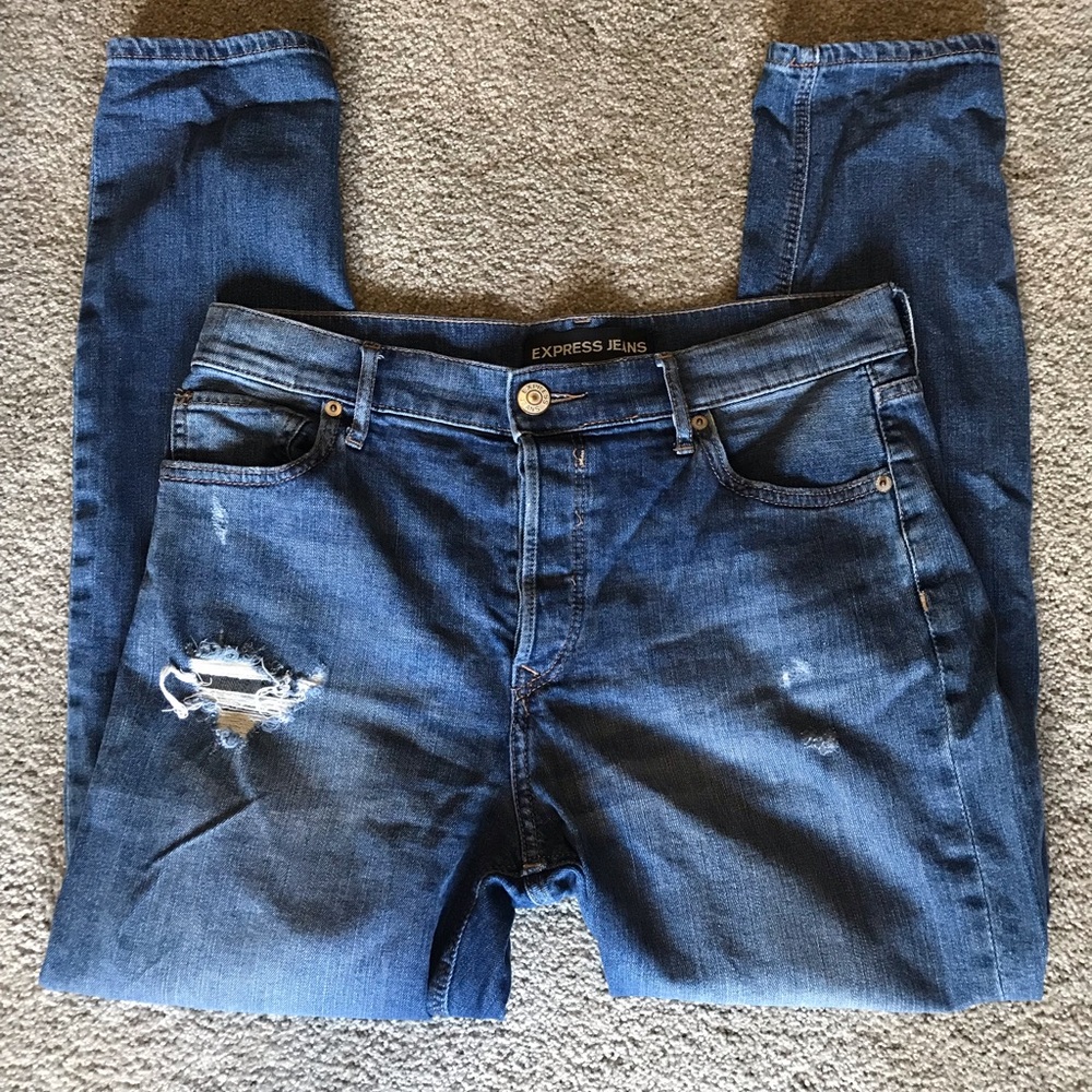 Express Vintage High Rise Skinny Jean - Picture 4 of 6